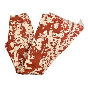 Stylish Red and White Flare Jeans